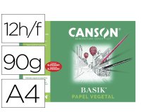 Papel vegetal guarro din a4 90-95 gr minipack de 12 hojas