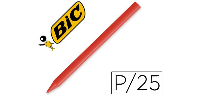 Lapices plastidecor unicolor rojo-03 caja de 25 unidades