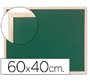 Pizarra verde q-connect marco de madera 60x40 cm sin repisa