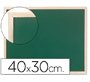 Pizarra verde q-connect marco de madera 40x30 cm sin repisa