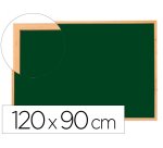 Pizarra verde q-connect marco de madera 120x90 cm sin repisa