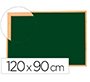 Pizarra verde q-connect marco de madera 120x90 cm sin repisa