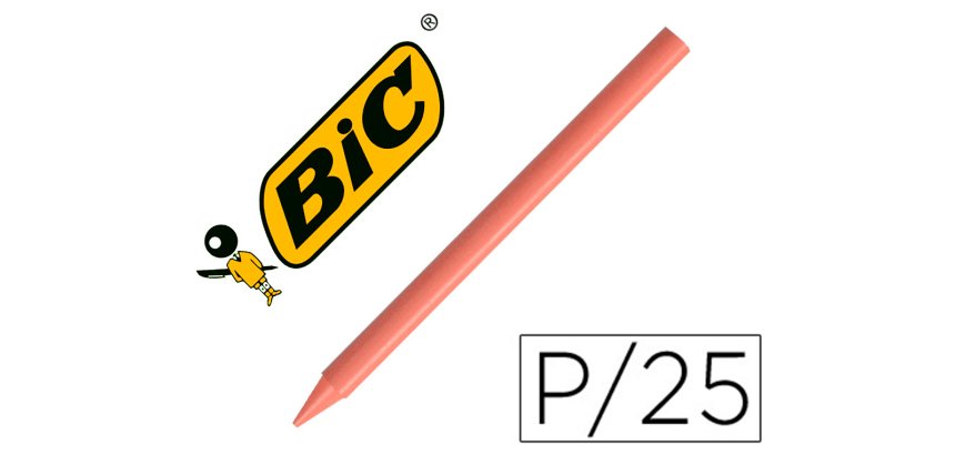 Lapices plastidecor unicolor carne-27 caja con 25 lapices