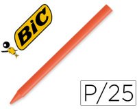 Lapices plastidecor unicolor naranja-12 caja con 25 lapices
