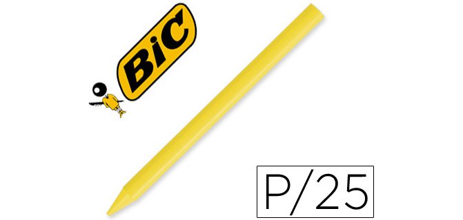 Lapices plastidecor unicolor amarillo-04 caja con 25 lapices