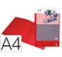 Carpeta liderpapel dossier dos bolsas canguro 45680 polipropileno din a4 roja
