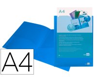 Carpeta liderpapel dossier dos bolsas canguro 45682 polipropileno din a4 azul