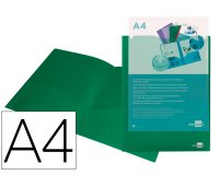 Carpeta liderpapel dossier dos bolsas canguro 45683 polipropileno din a4 verde