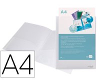 Carpeta liderpapel dossier dos bolsas canguro 45684 polipropileno din a4 transparente