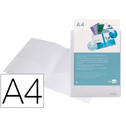 Carpeta liderpapel dossier dos bolsas canguro 45684 polipropileno din a4 transparente