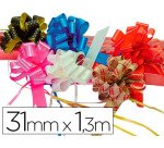 Cinta para hacer lazos rojo 130 cm x 31 mm unidad