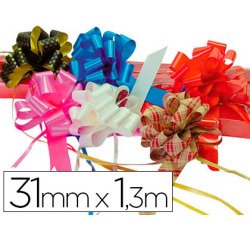 Cinta para hacer lazos rojo 130 cm x 31 mm unidad