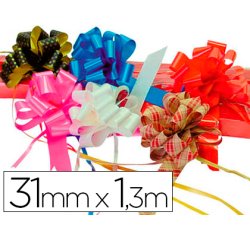Cinta para hacer lazos oro 130 cm x 31 mm unidad