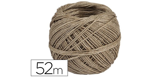 Cuerda cañamo natural pulido bobina de 52 g