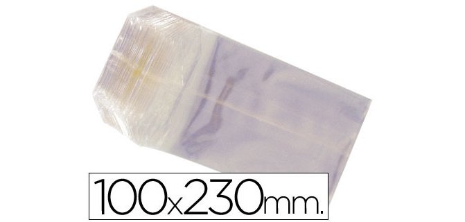 Bolsa celofan 100x230 mm paquete 100 unidades