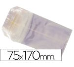 Bolsa celofan 75x170 mm paquete 100 unidades