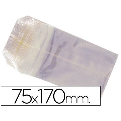 Bolsa celofan 75x170 mm paquete 100 unidades