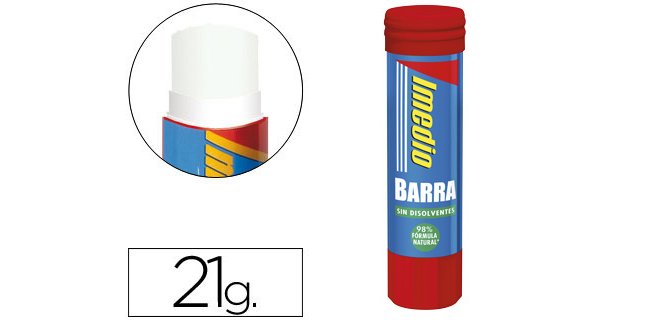 Pegamento imedio en barra 21 g unidad