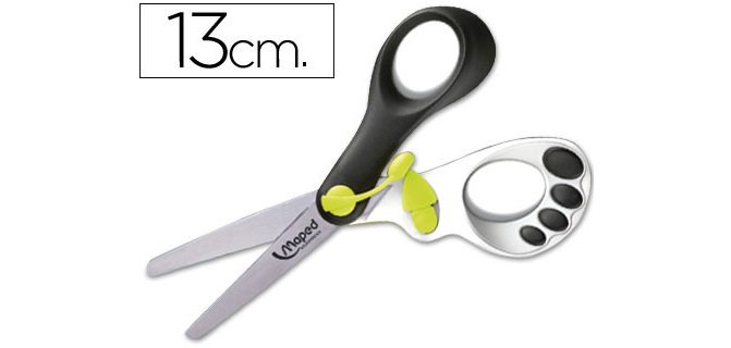 Tijera escolar maped magic up koopy 13cm con resorte para facilitar la accion del corte unidad