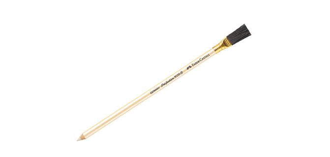 Lapiz faber castell mina de goma con escobilla unidad