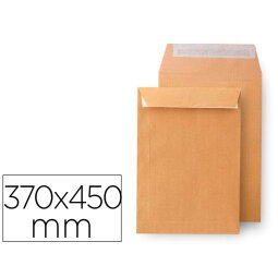 Sobre liderpapel k-36 bolsa kraft 370x450 mm caja de 100 unidades