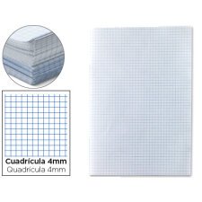 Papel florete liderpapel cuadro 4mm 60g/m2 paquete de 250 hojas