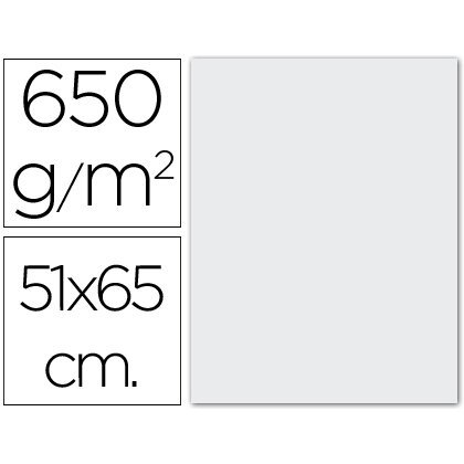 Cartulina extra blanca 650 gr 51x65 cm unidad