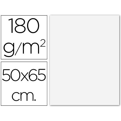 Cartulina guarro extra blanca 50x65 cm 180 gr unidad