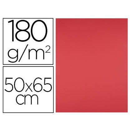 Cartulina liderpapel 50x65 cm 180g/m2 rojo