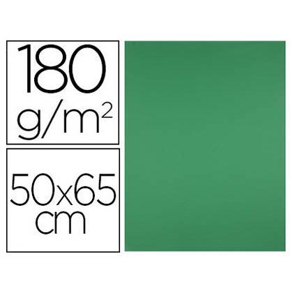 Cartulina liderpapel 50x65 cm verde navidad 180 gr unidad