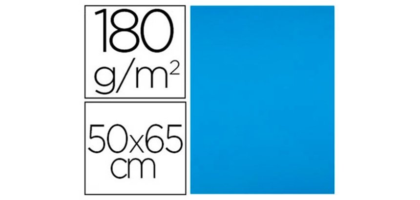 Cartulina liderpapel 50x65 cm 180g/m2 azul turquesa
