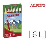 Lapices de colores alpino 651 caja de 6 colores cortos
