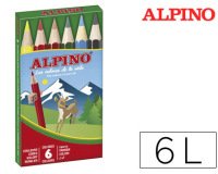 Lapices de colores alpino 651 caja de 6 colores cortos