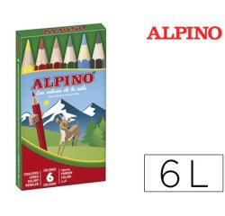 Lapices de colores alpino 651 caja de 6 colores cortos