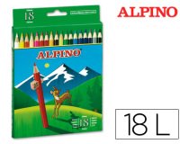 Lapices de colores alpino 656 caja de 18 colores largos