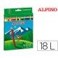 Lapices de colores alpino 656 caja de 18 colores largos