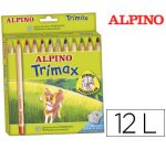 Lapices de colores alpino trimax caja de 12 colores surtidos