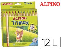 Lapices de colores alpino trimax caja de 12 colores surtidos