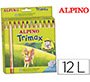 Lapices de colores alpino trimax caja de 12 colores surtidos