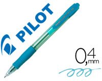 Boligrafo pilot super grip celeste retractil sujecion de caucho tinta base de aceite