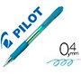 Boligrafo pilot super grip celeste retractil sujecion de caucho tinta base de aceite