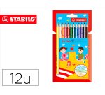 Lapices de colores stabilo trio caja de 12 colores