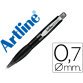 Portaminas artline retractil sujecion de caucho translucido 0,7 mm cuerpo negro