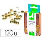 Chincheta q-connect dorada caja de 120 unidades