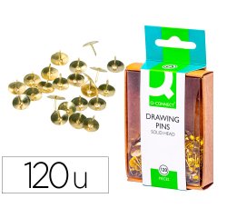 Chincheta q-connect dorada caja de 120 unidades