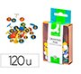 Chincheta q-connect colores surtidos caja de 120 unidades