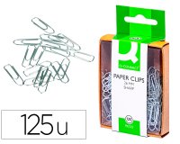 Clips niquelados q-connect 26 mm caja de 125 unidades
