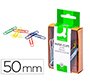 Clips colores q-connect 50 mm caja de 30 unidades colores surtidos