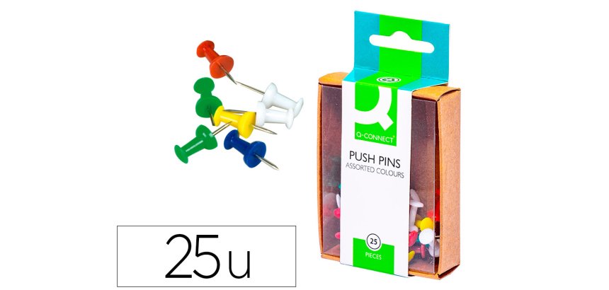 Señalizador de planos q-connect caja de 25 unidades colores surtidos