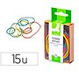 Gomillas elasticas colores q-connect caja de 15 gr
